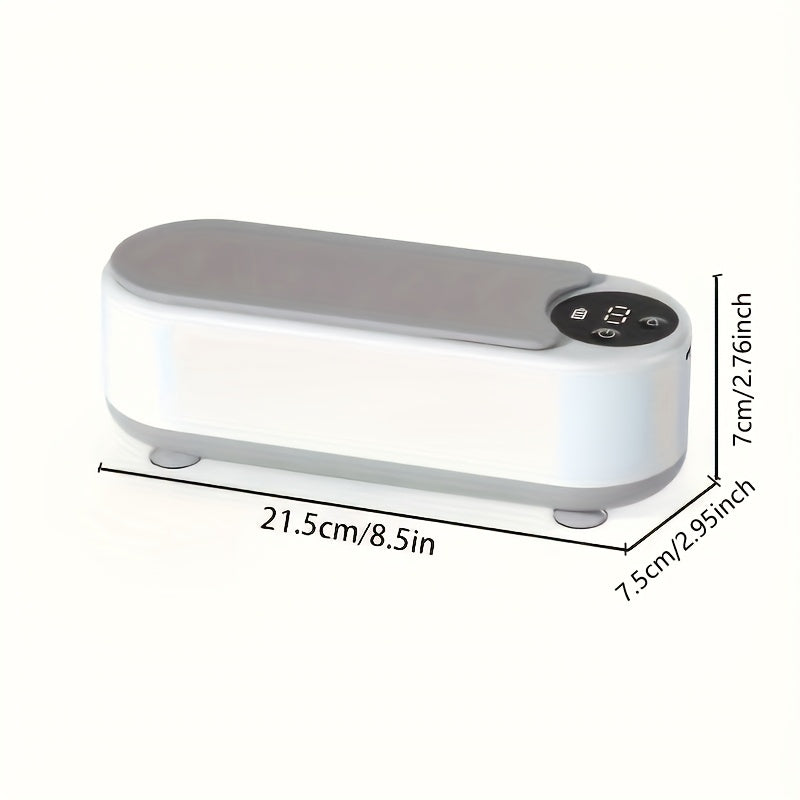 FEIYBA A Versatile Cleaning Device That Requires No Chemicals, Ideal for Cleaning Glasses, Jewelry, Watches, And Dental Braces, Featuring a Digital Screen And a Compartment for Accessories, Electric motor technology enables e