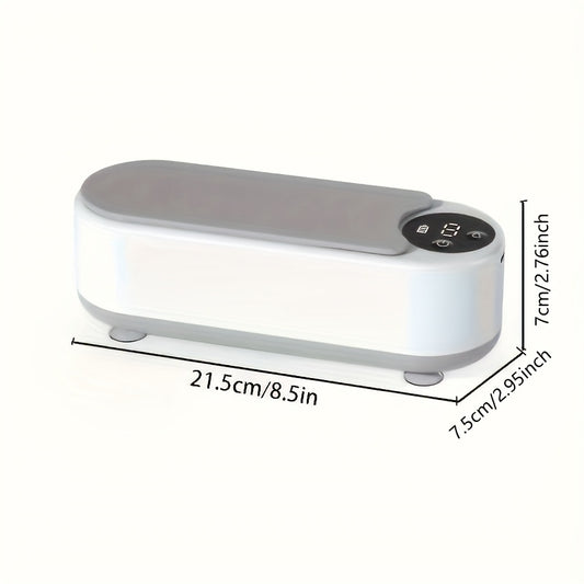 FEIYBA A Versatile Cleaning Device That Requires No Chemicals, Ideal for Cleaning Glasses, Jewelry, Watches, And Dental Braces, Featuring a Digital Screen And a Compartment for Accessories, Electric motor technology enables e