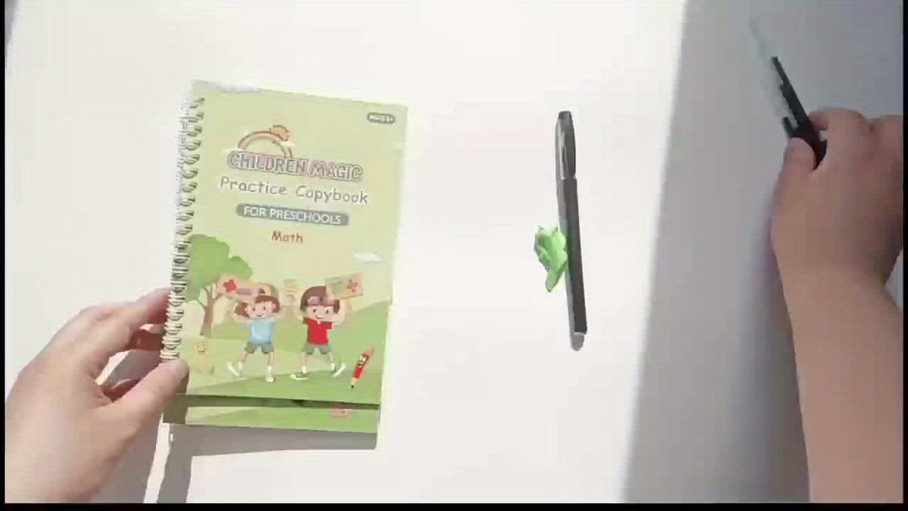 Groove Practice, Groove Magic Workbook Set (4 Books + 1 Pen + 5 Refills + 1 Pen Grip) Educational Workbooks, Vocabulary Cards - Reusable, Perfect Christmas, Thanksgiving, etc. 16 Festival Gifts