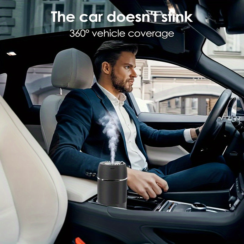 Smart Car Air Freshener with Star Projector, Long-Lasting, USB Rechargeable, Automatic On/Off, Essential Oil Diffuser for Odor Removal, Car Interior Decor Gift for Lovers