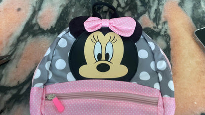 Disney Minnie Mouse Retro Backpack Unisex Backpack Multifunctional Storage Bag Suitable for Beach Vacation Airplane Camping Outing Travel Outdoor Strong Summer Elements Suitable for Easter Birthday and More Ideal gift for gif