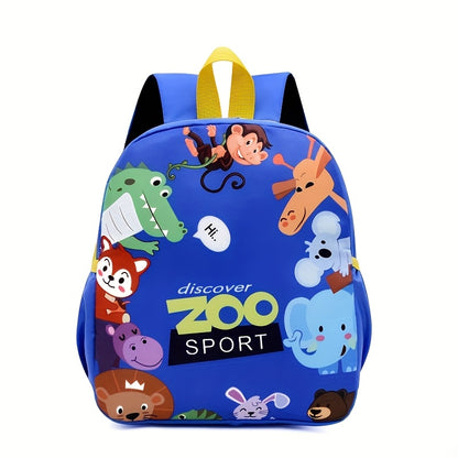 1pc backpack suitable for children-spacious interior space, side net pocket for storing bottles and umbrellas, durable schoolbag suitable for going out to campus, and fashionable design suitable for boys and girls.