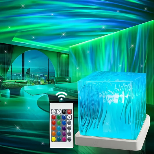 16-Color LED Northern Light Projector, Projector Lamp, USB Night Light