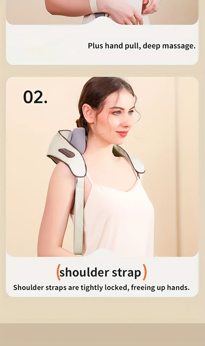 Automatic Kneading Device for Neck, Back, Waist, And Shoulder Massage Targeting Trapezius Muscles.