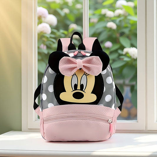Disney Minnie Mouse Retro Backpack Unisex Backpack Multifunctional Storage Bag Suitable for Beach Vacation Airplane Camping Outing Travel Outdoor Strong Summer Elements Suitable for Easter Birthday and More Ideal gift for gif