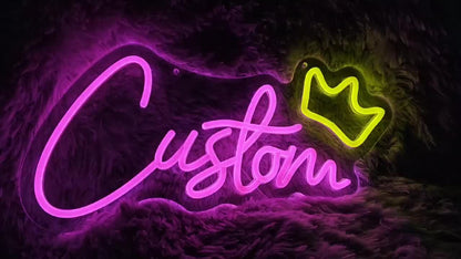 Customizable LED Neon Sign Light - Personalized Wall Mount Decor for Bedroom, Living Room, Party, Wedding, Birthday - USB Powered with Dimmable Push Button Control, Ideal Christmas Gift, Neon Signs for Wall