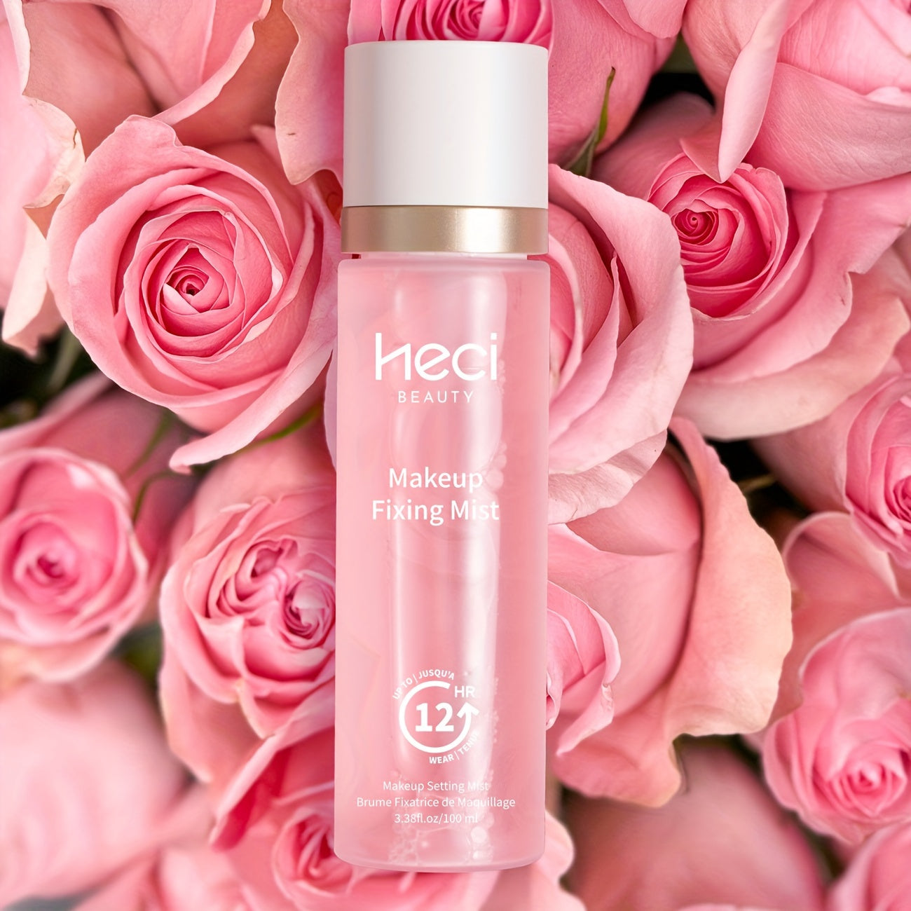 100ml/3.38fl.oz, Pink 24-Hour Oil Control Setting Spray, Waterproof and Sweat-Proof Moisturizing, Natural Makeup Effect Setting Mist, Toner Setting Spray