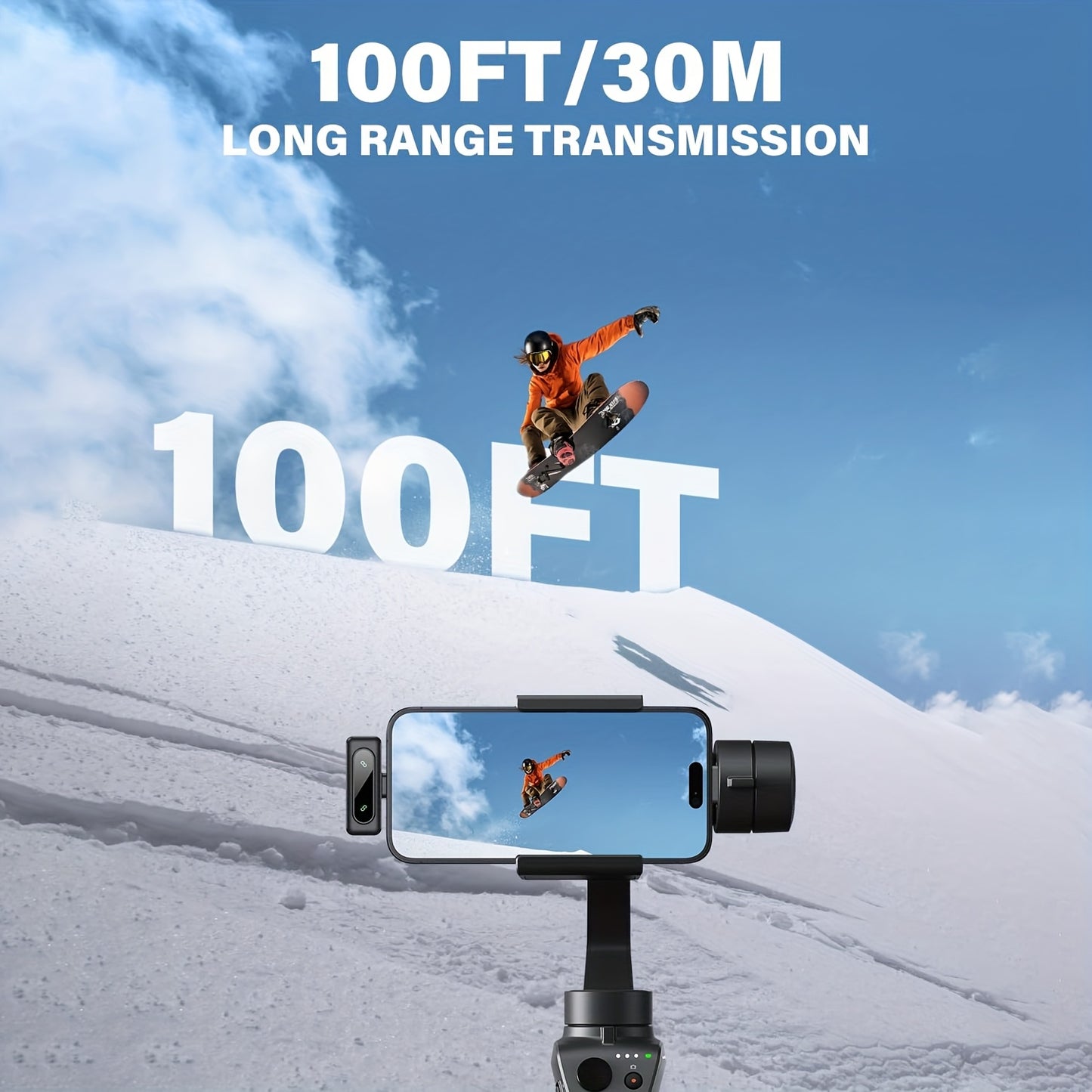 Professional Wireless Lavalier Microphone, Plug-and-Play Clip-On Mic with Auto Pairing Feature, Battery Indicator, Portable Magnetic Mount, Noise Reduction Suitable for iPhone 15/16, Android, USB-C Devices, Live Streaming, Po