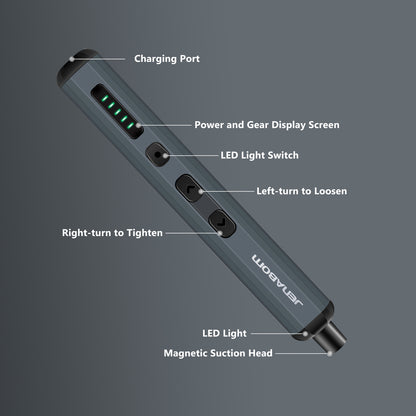 JENABOM 68 In 1 Precision Screwdriver Set Rechargeable Cordless Electric Screwdriver Set Magnetic Screwdriver Head Fast Charging with LED Light