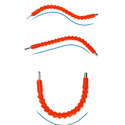 1pc Electric Drill Universal Joint, Orange, Universal Soft Shaft, Electric Screwdriver Drill Bit Extension Holder, Hand Drill Connecting Rod, Multi-functional Flexible Drill Bit Holder