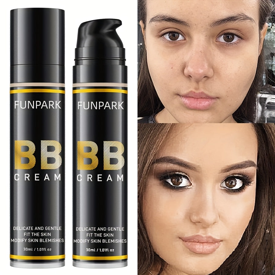 Funpark BB Cream Cream - Lightweight, Non-Sticky Liquid Foundation for All Skin Types, Nature Finish, Adjusts Skin Tone, Boosts Radiance and Clarity, 30ml/1.01fl.oz