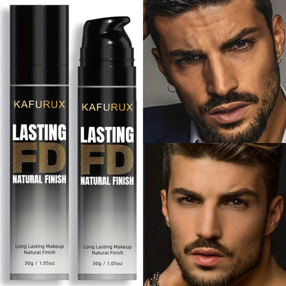 Men's Full Coverage Concealer - Natural Matte Finish, Waterproof & Long-Lasting Liquid Foundation for All Skin Tones, Hides Dark Circles & Acne, Coating