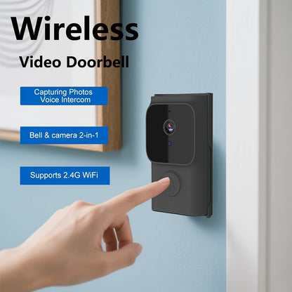 Smart Video Doorbell Wireless HD Video Doorbell Camera with Night Vision, WiFi Security, Two-Way Audio, Photo & Recording, APP Control, Voice Change, Smart Home Intercom