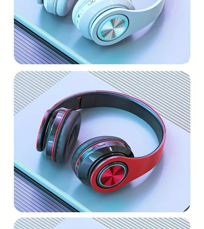 39 Luminous Wireless Headphones with Plug-in, Wired and Wireless Multifunctional Use