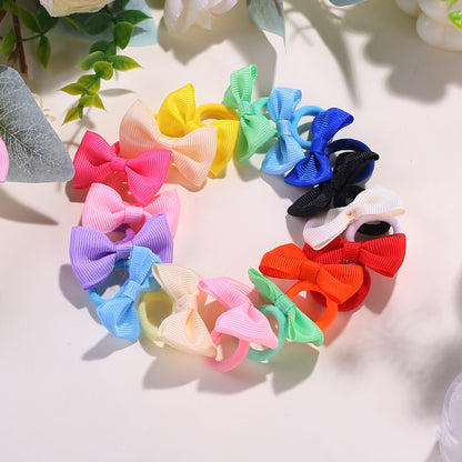 10/20/30/40pcs Girls' Elastic Hair Ties - Soft Pastel & Bright Colors (Red, Pink, Yellow, Green, Blue, Purple, Black, White,) - Non-Slip Hair Bands for Youngsters, Youngsters, Birthday Parties, Halloween, Chinese New Year - S