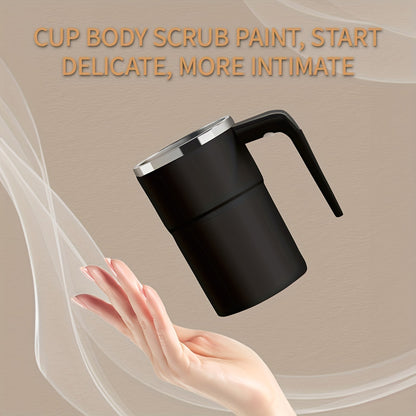 [Rechargeable Self-Stirring Coffee Mug] Fri Life Rechargeable Self-Stirring Coffee Mug with Temperature Display, USB Charging, Sealed Travel Tumbler for Milk, Chocolate, Mocha,Stainless steel liner,Auto Power Off-Heat Preserv