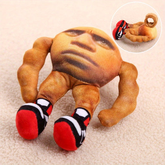 TungTungTung Funny Muscle for Man Plush Toy - Soft Cute Horror Character Sahur Birthday Gift - Scary Comedy Decor in Pink, Brown, Gray, Green - Perfect Prank and Room Decoration, Novelty Gift, Exquisite Craftsmanship, Plush F
