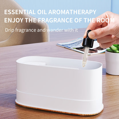 1pc Long Strip Wood Grain Cracked Aromatherapy Humidifier, 160ml Colorful Gradient Atmosphere Light, Silent and Compact Portable for Bedroom Office School Air-conditioned Room, No Battery Included, USB Plug-in Use