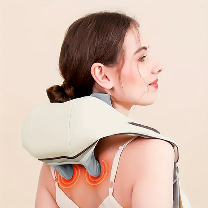 Automatic Kneading Device for Neck, Back, Waist, And Shoulder Massage Targeting Trapezius Muscles.