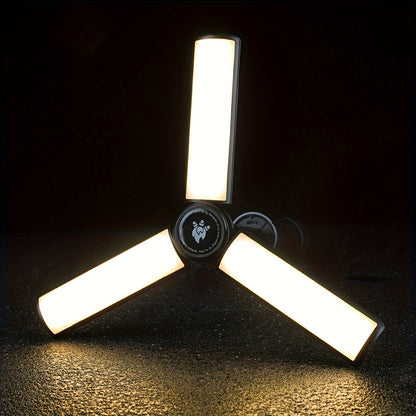 2-in-1 LED Camping Light with High Brightness Flashlight - 4 Extendable Rods, 270° Adjustable Beam, Hook Design, Removable Shade Cover, Dual Use for Switch Mode, USB Rechargeable Camping Light Holder Base, Ideal for Outdoor