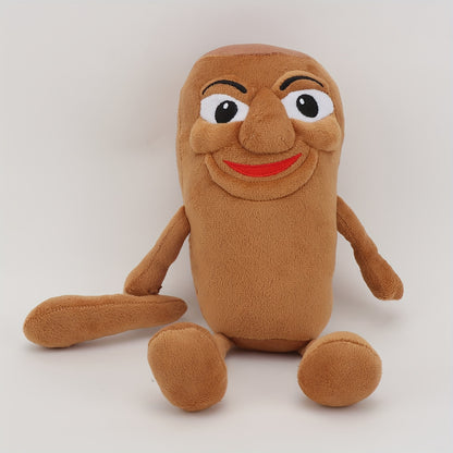 Tung Tung Tung Sahur Plush Toy - Cute Cartoon Frog & Potato Stuffed Animal, Soft Polyester Plushies for Halloween, Christmas, Birthday Gifts, 0+ Age Group, Light Brown & Green