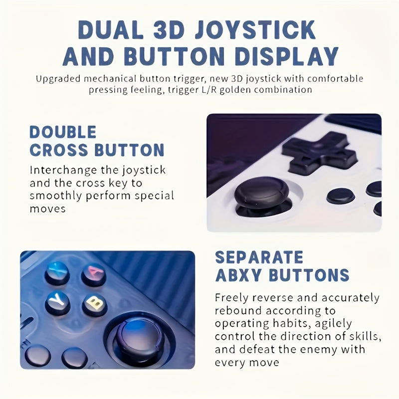 R36S Retro Handheld Game Console - ArkOS, Long Battery Life 3000mAh, USB Charging, Supports Multiple Formats, 3.5-inch Display, Large Storage Capacity-