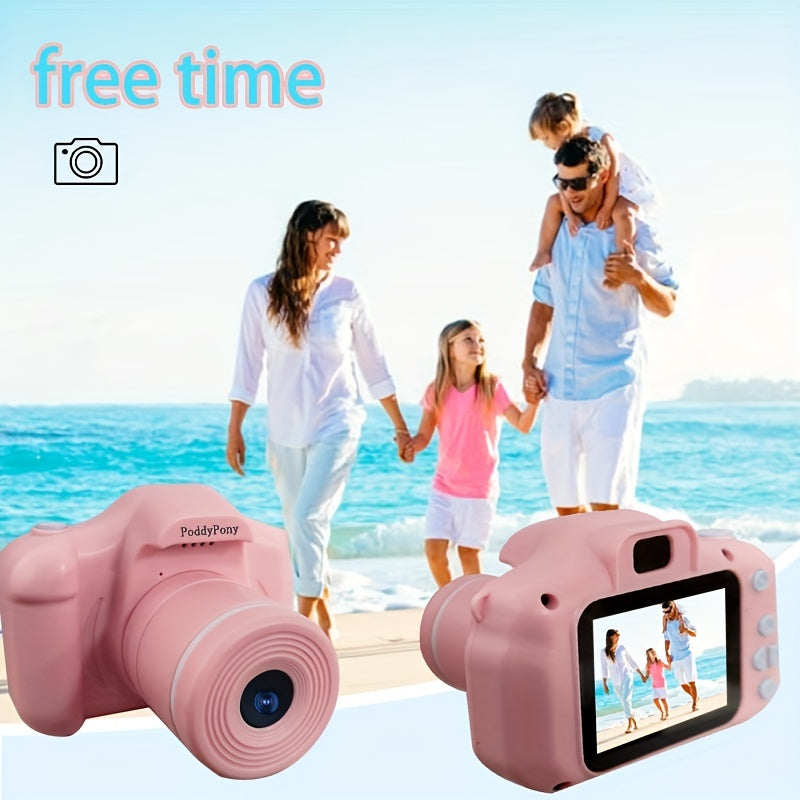 HD Youngsters' Digital Camera with Long Lens - Perfect Gift for Boys & Girls Ages 3-12, Includes 32GB Memory Card, Available in Pink/Purple/Blue/Black