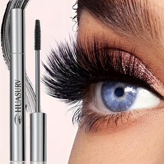 HUASURV Volumizing & Lengthening Mascara - Natural, Thick, Curling Formula for All Skin Types, Black, Best for Christmas
