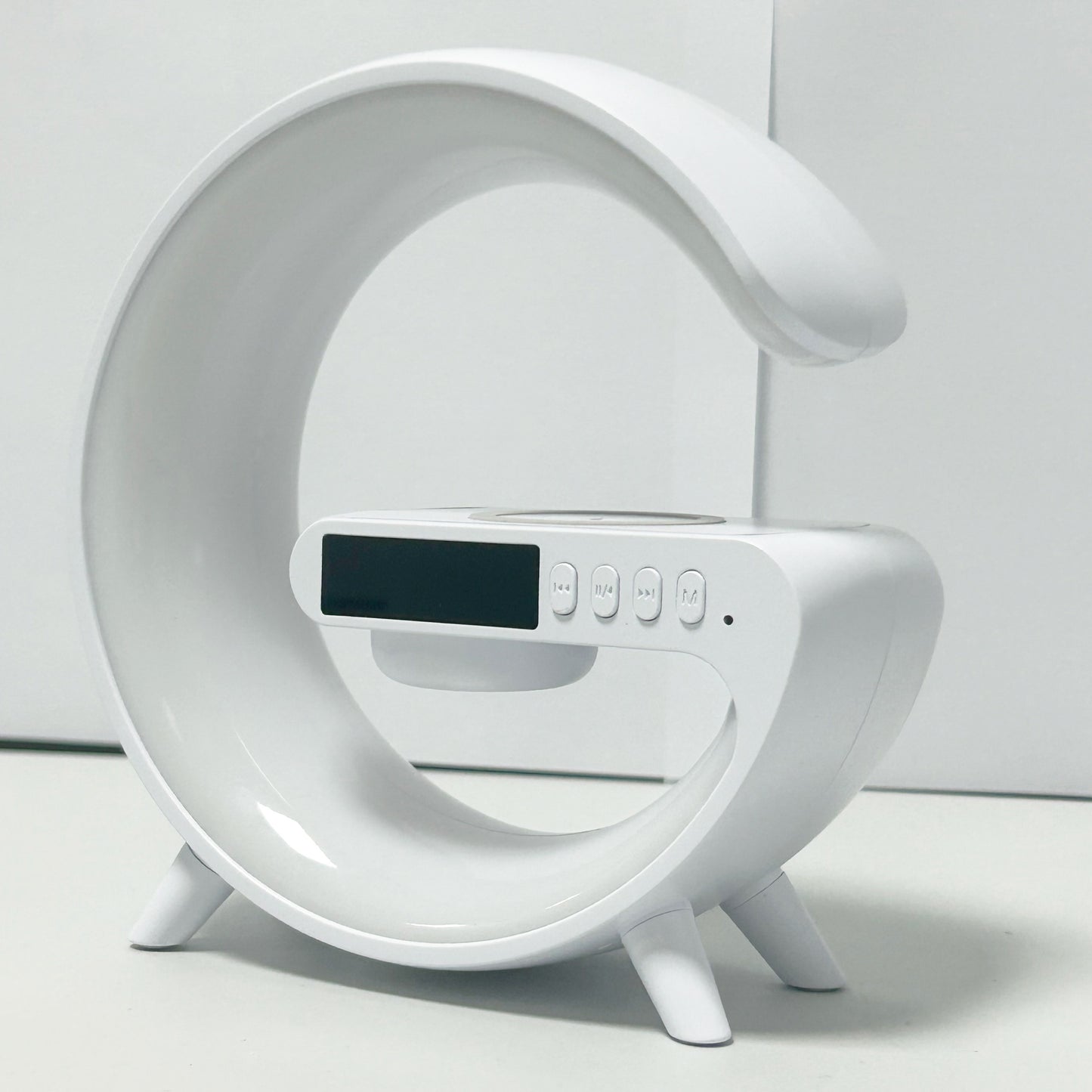 Wireless Speaker Rhythm RGB Light Bar Smart Light Sunrise Alarm Clock Wake Up Light Alarm for Bedroom Dimmable Table Lamp with Fast Wireless Charger Alarm for Heavy Sleeping Adults Bedroom, Dorm, Gift