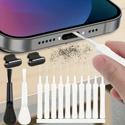 10pcs Ultra thin multifunctional cleaning tool kit, suitable for charging ports