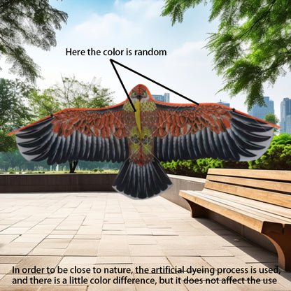 Extra Large Eagle Kite - 110.01cm Wingspan with Long Lines (30.0meter Total), Realistic Brown/Red/Black Feather Design - Heavy-Duty kite for Outdoor Flying, Birthday Parties, Kite Fighting - Ideal for Adults & Teens - Availab