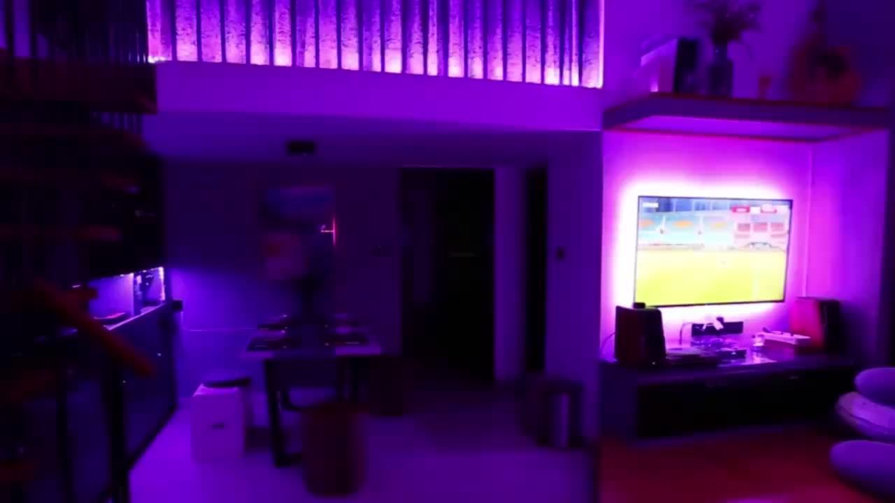 Smart Bedroom LED Lights, RGB Music Sync Bar Lights with 44-Key Remote Control