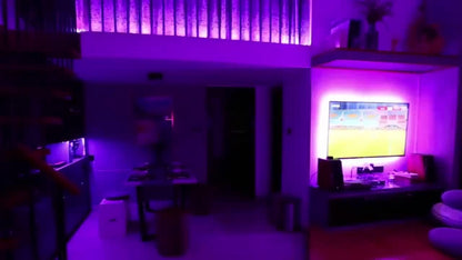 Smart Bedroom LED Lights, RGB Music Sync Bar Lights with 44-Key Remote Control