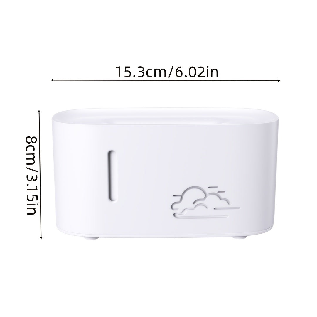 1pc Long Strip Wood Grain Cracked Aromatherapy Humidifier, 160ml Colorful Gradient Atmosphere Light, Silent and Compact Portable for Bedroom Office School Air-conditioned Room, No Battery Included, USB Plug-in Use