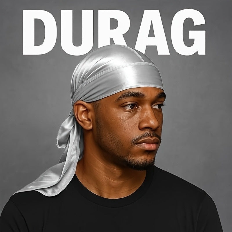 2pcs Durag for Men Wave Cap Satin bonnet for Men Women 360 Wave