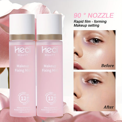 100ml/3.38fl.oz, Pink 24-Hour Oil Control Setting Spray, Waterproof and Sweat-Proof Moisturizing, Natural Makeup Effect Setting Mist, Toner Setting Spray