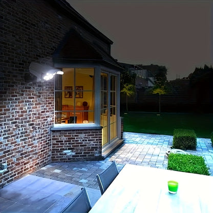 1pc Solar-Powered Motion Sensor Wall Light with LED Security Camera Design - Smart Outdoor Garden Lighting, Human Sensor Wall Lamp for Home Security & Energy Efficiency, Solar Outdoor Lights, Indoor Lighting, Modern Lighting,