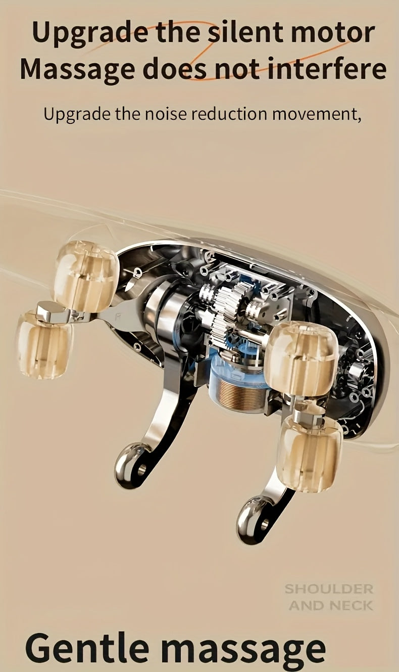 Automatic Kneading Device for Neck, Back, Waist, And Shoulder Massage Targeting Trapezius Muscles.