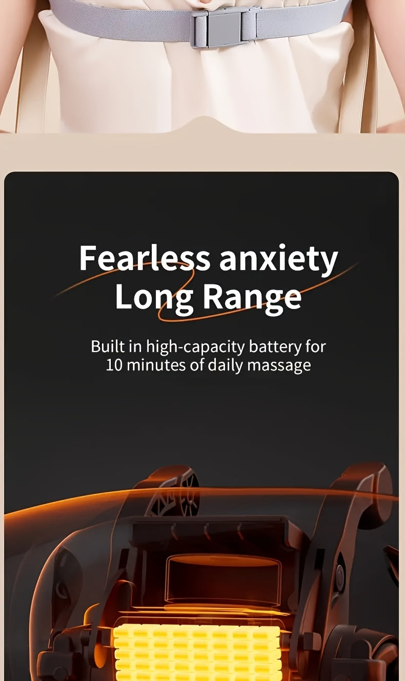 Automatic Kneading Device for Neck, Back, Waist, And Shoulder Massage Targeting Trapezius Muscles.