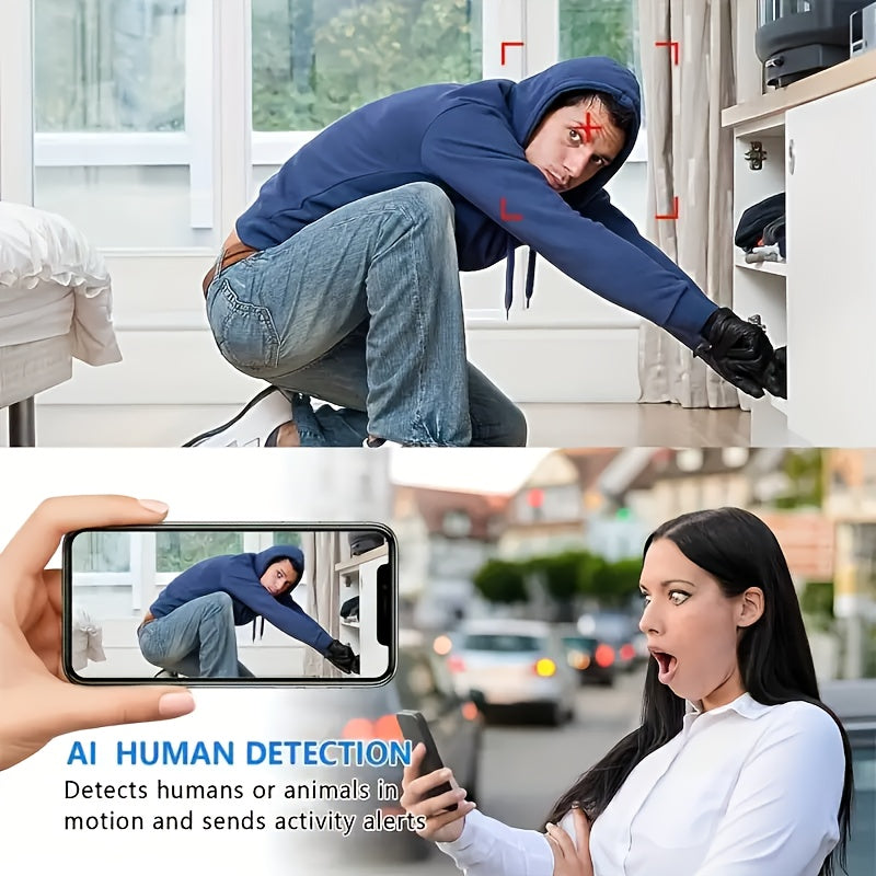 Compact security smart WiFi camera, anti-theft camera, supports 2.4g WiFi band, not High Quality, with remote application, you can view the video at any time, support motion detection, alert push, ideal for home assistant