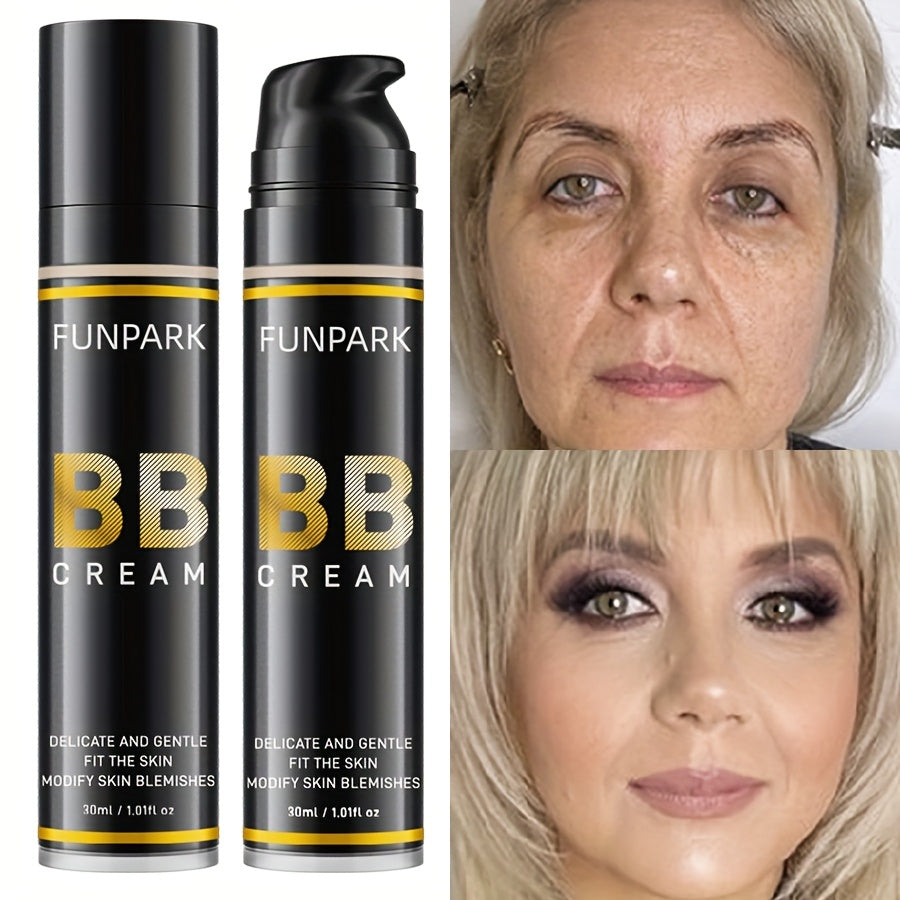 Funpark BB Cream Cream - Lightweight, Non-Sticky Liquid Foundation for All Skin Types, Nature Finish, Adjusts Skin Tone, Boosts Radiance and Clarity, 30ml/1.01fl.oz