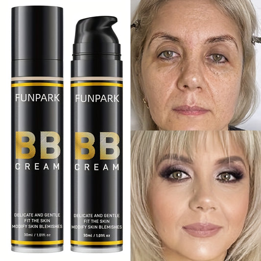 Funpark BB Cream Cream - Lightweight, Non-Sticky Liquid Foundation for All Skin Types, Nature Finish, Adjusts Skin Tone, Boosts Radiance and Clarity, 30ml/1.01fl.oz