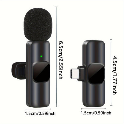 Feng Yang Wireless Lavalier Microphone, Plug and Play, Type C Phone Compatible