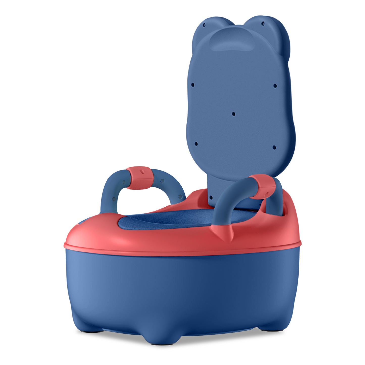 Baby Toilet, Toddler Potty Training Toilet with Toilet Brush, 19. 5cm/21cm High Children's Potty, Green/Blue