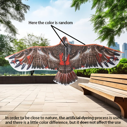 Extra Large Eagle Kite - 110.01cm Wingspan with Long Lines (30.0meter Total), Realistic Brown/Red/Black Feather Design - Heavy-Duty kite for Outdoor Flying, Birthday Parties, Kite Fighting - Ideal for Adults & Teens - Availab