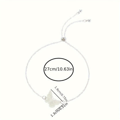 Elegant and Simple Copper Butterfly Pendant Bracelet with Glow-in-the-Dark Effect by Nooxian - Daily and Party Occasions