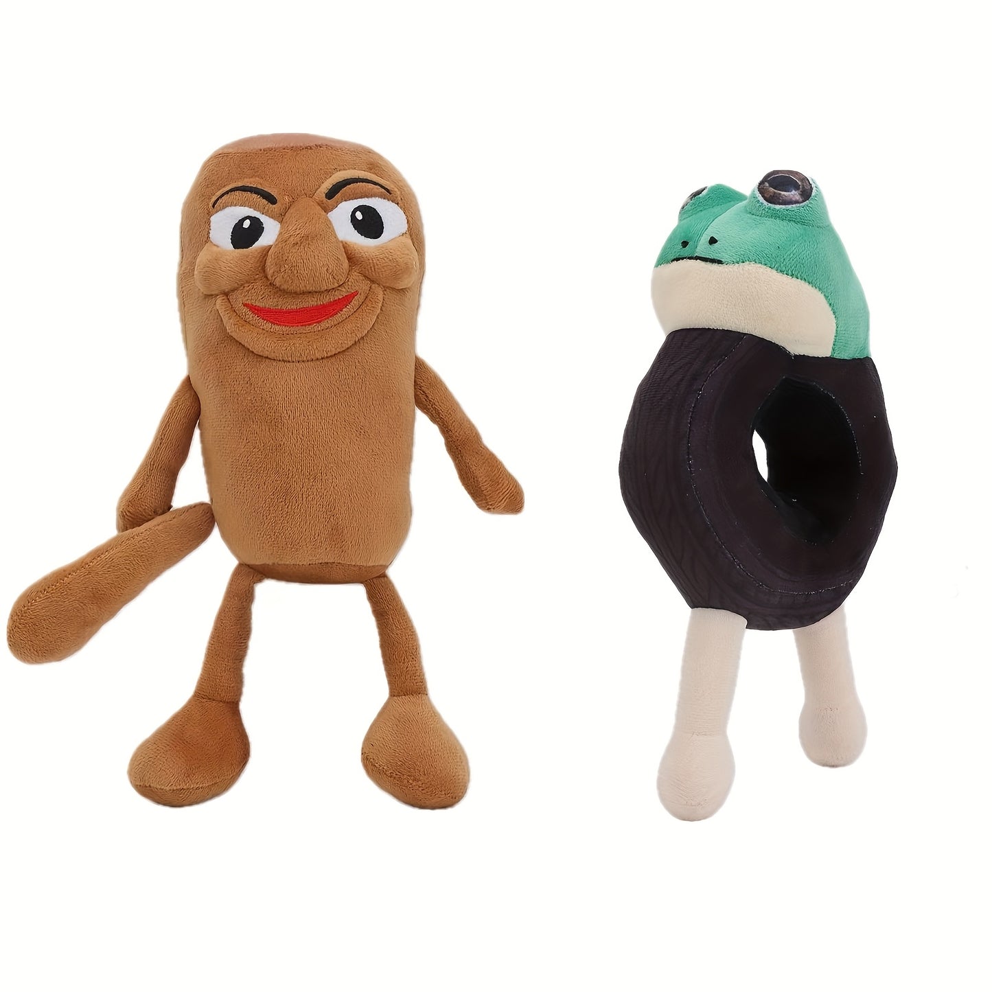 Tung Tung Tung Sahur Plush Toy - Cute Cartoon Frog & Potato Stuffed Animal, Soft Polyester Plushies for Halloween, Christmas, Birthday Gifts, 0+ Age Group, Light Brown & Green