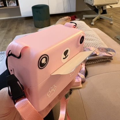 Mini Thermal Portable Instant Printing Camera for Kids, 3/5/10S Delayed Photography with USB Charger 1500mAh Battery And Three Rolls Printing Paper