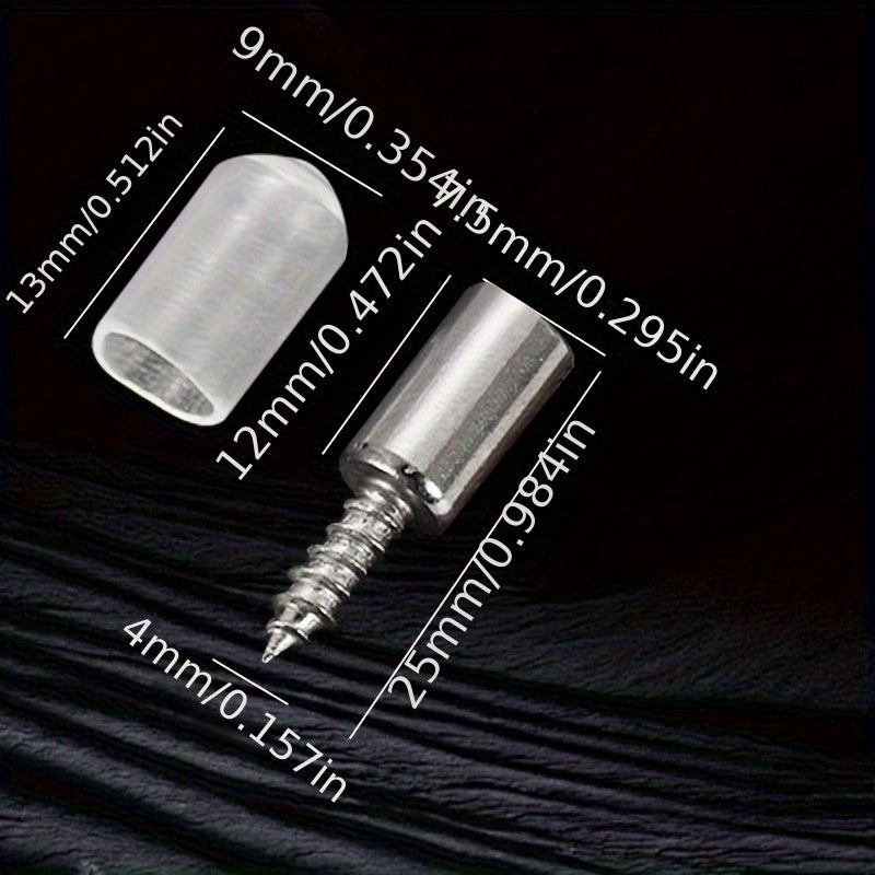 60pcs Heavy-Duty Nickel-Plated Self-Tapping Screws with Anti-Slip Rubber Sleeves - No Pre-Drilling Needed, for Wooden Cabinets, Shelving, Furniture - Compatible with Power Drills - by GUTEBANG