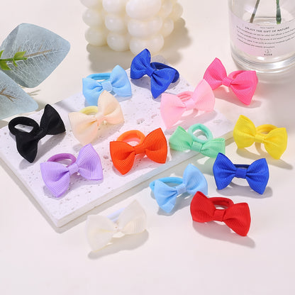 10/20/30/40pcs Girls' Elastic Hair Ties - Soft Pastel & Bright Colors (Red, Pink, Yellow, Green, Blue, Purple, Black, White,) - Non-Slip Hair Bands for Youngsters, Youngsters, Birthday Parties, Halloween, Chinese New Year - S